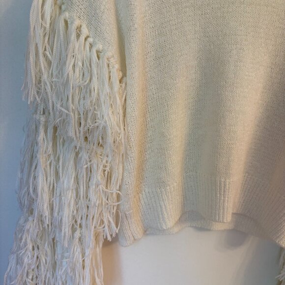 Steve Madden Fringe Sleeve Sweater XS - Picture 4 of 4